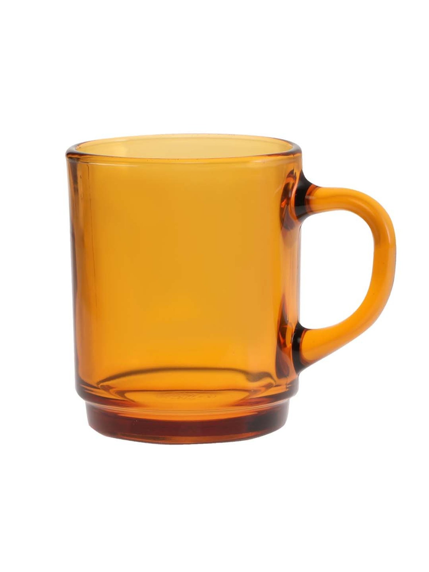 Duralex 'Versailles' Orange Glass 10.5 cm Mug (0.26 L) - Set of 6