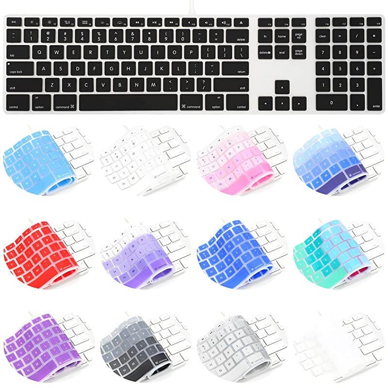 White Keyboard Cover for iMac Wired USB Keyboard A1243 MB110LL/B