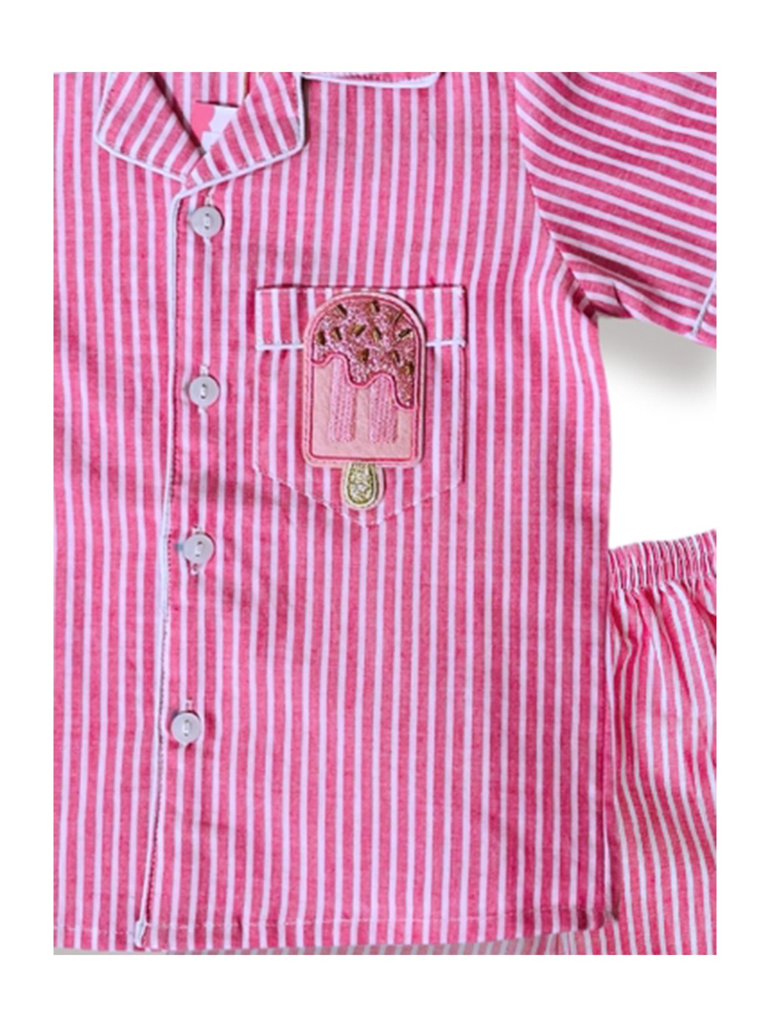 Tippy Top Girls Pink Striped Shirt with Pants