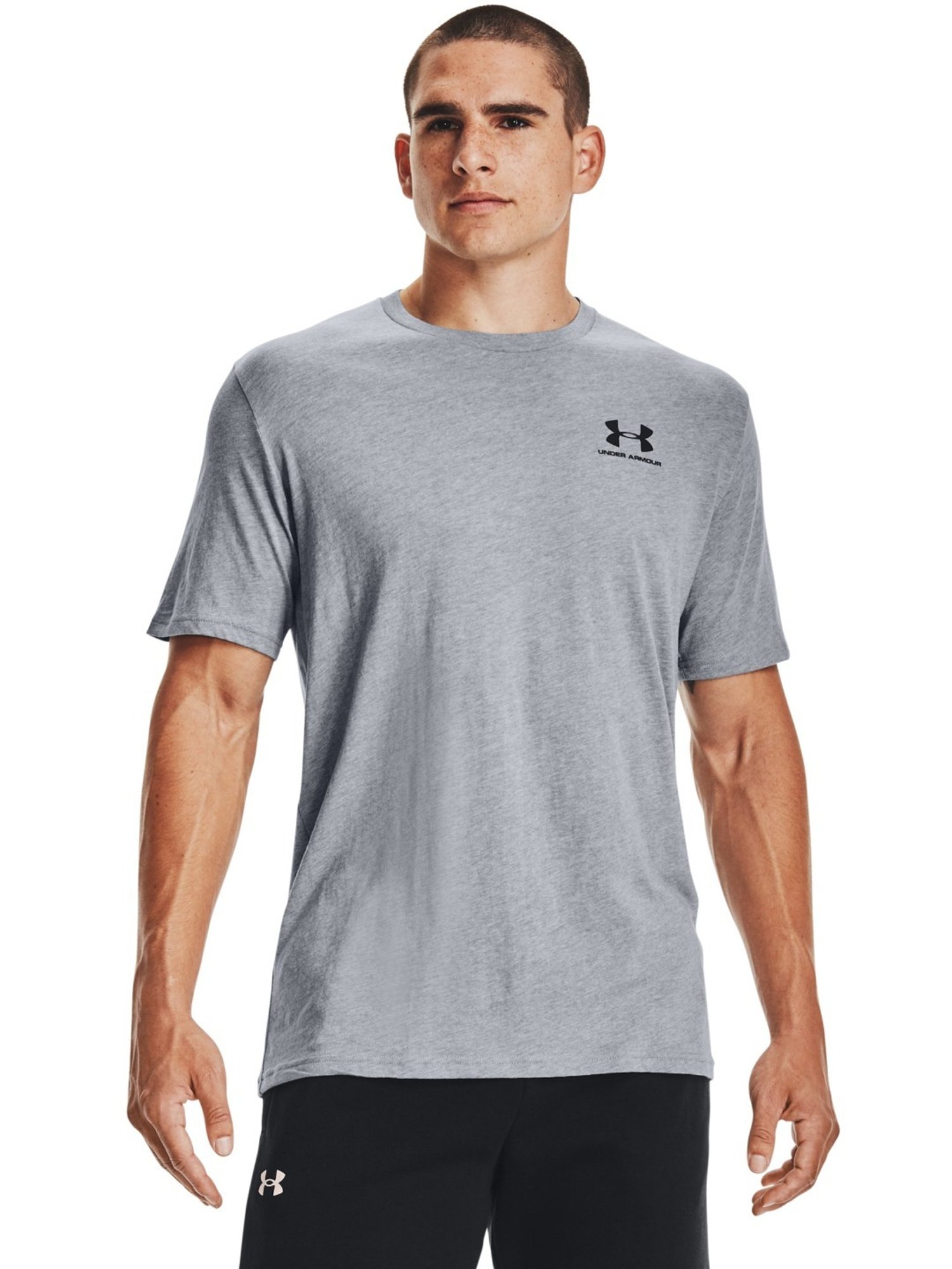 Under Armour Grey Cotton Slim Fit T-Shirt