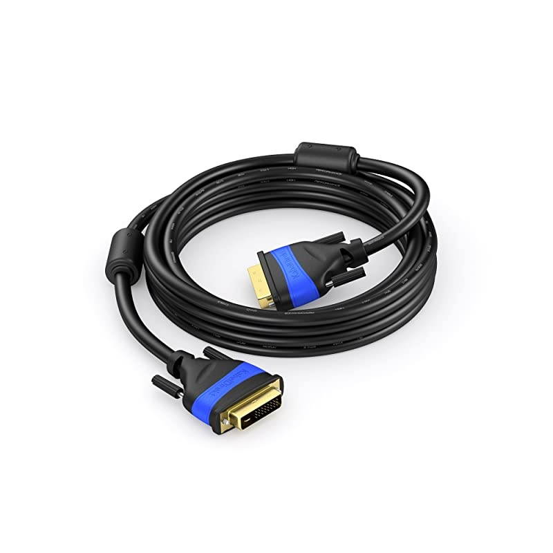 DVI to DVI Dual Link Cable 20 feet DVID 24+1 High Resolution 2560x1600 Digital Video Connection with Ferrite Core amp Double Shielding Top Series