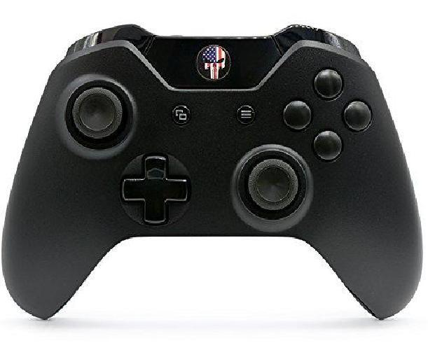 "American Skull" Xbox One Rapid Fire Modded Controller for COD BO3, MW Remastered, Ghosts, Destiny, GOW, Battlefield: Quick Scope, Drop Shot, Auto Run, Sniped Breath, Mimic, More (3.5 mm jack)