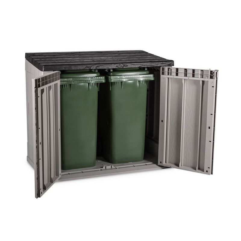 Toomax 76 Cu. Ft. Heavy Duty Weather Resistant Lockable Outdoor Garden Plastic Vertical Storage Shed Cabinet