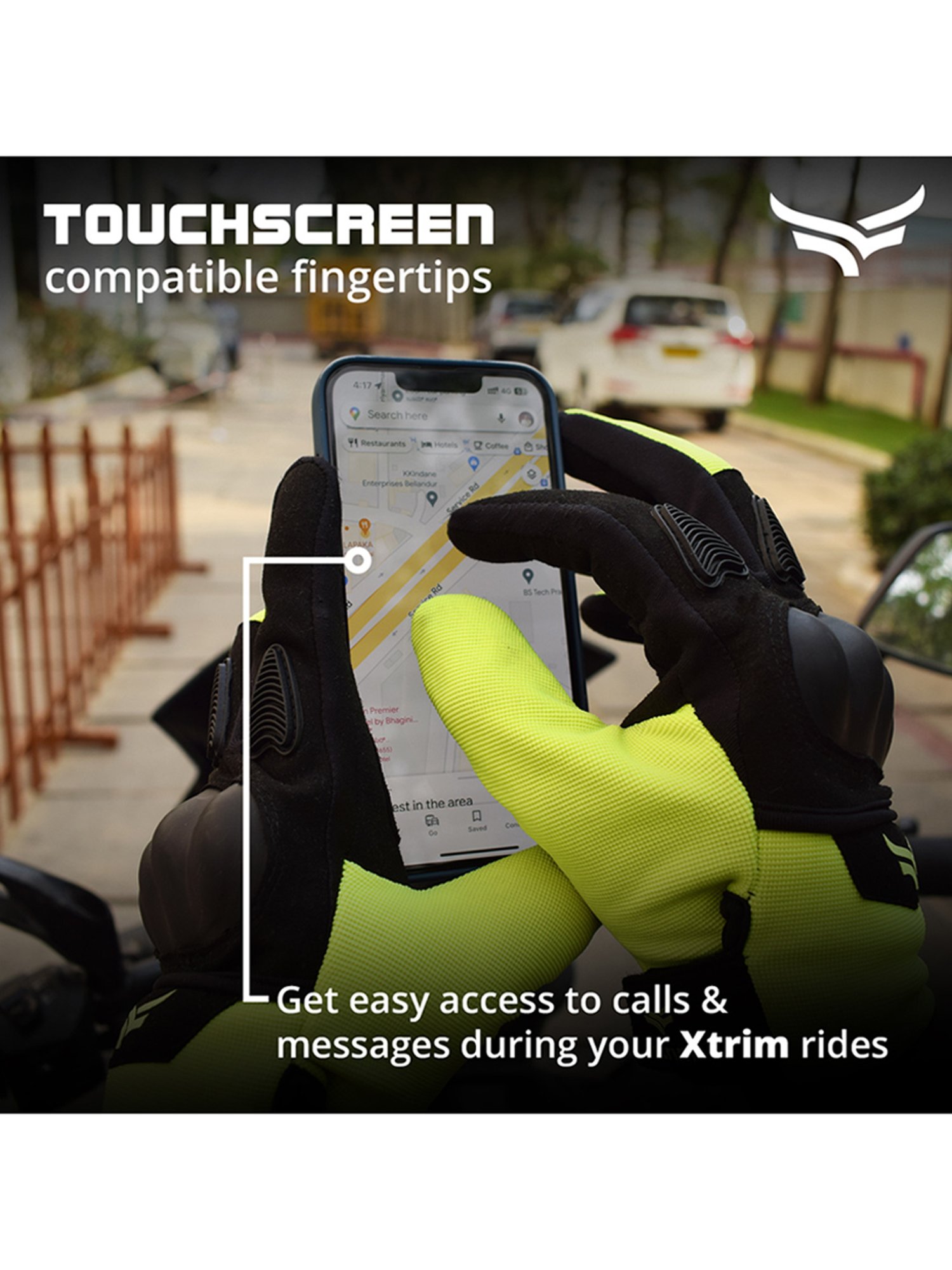 Xtrim Universal Bike Riding Gloves (Neon Green) Size - Medium