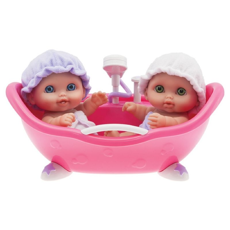 JC Toys Lil' Cutesies 8.5" Twin Dolls In Bath