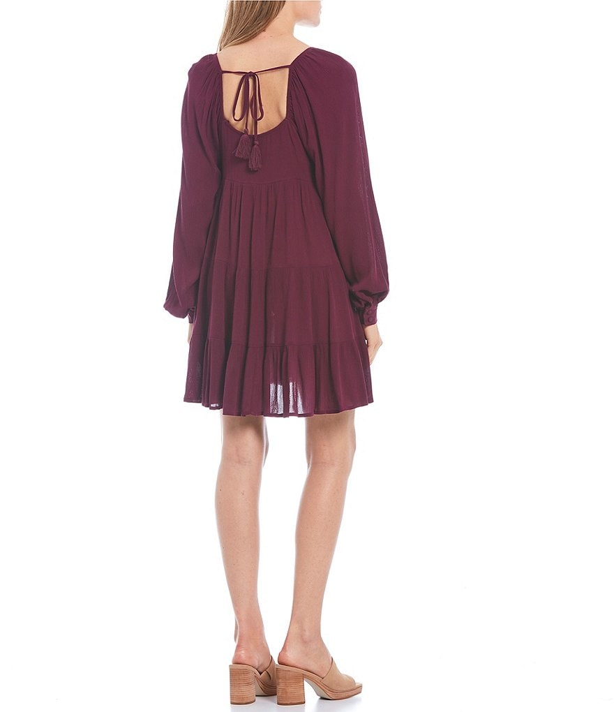 C&V Chelsea & Violet Floral Print Embroidered Babydoll Dress