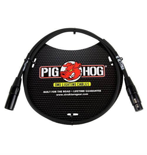 pig hog phdmx5 3pin dmx lighting cable, 5 feet