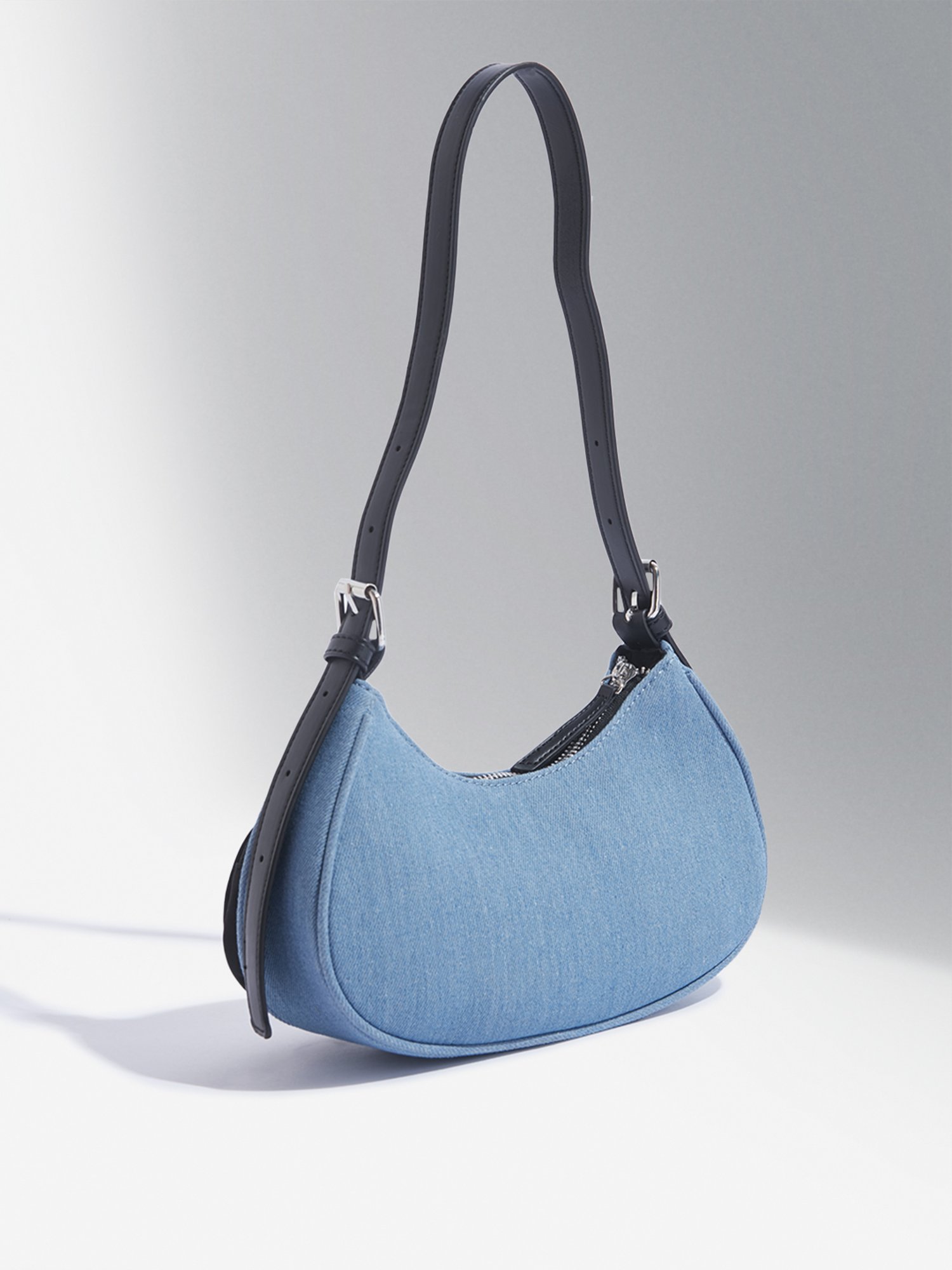Westside Blue Denim Hobo Shoulder Bag