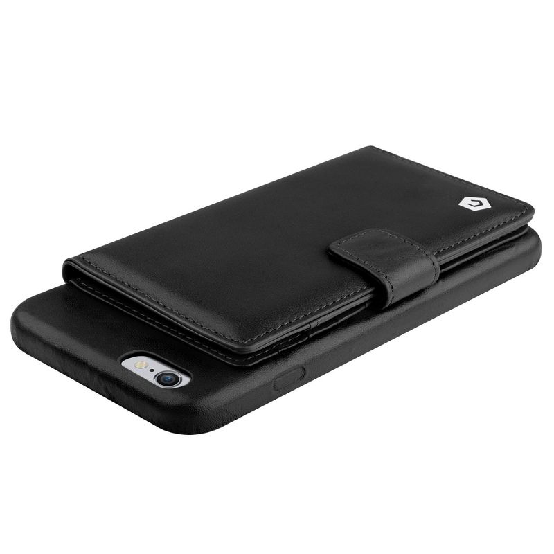 Cobble Pro Genuine Leather Wallet Case for iPhone 6 Plus / 6S plus, Black