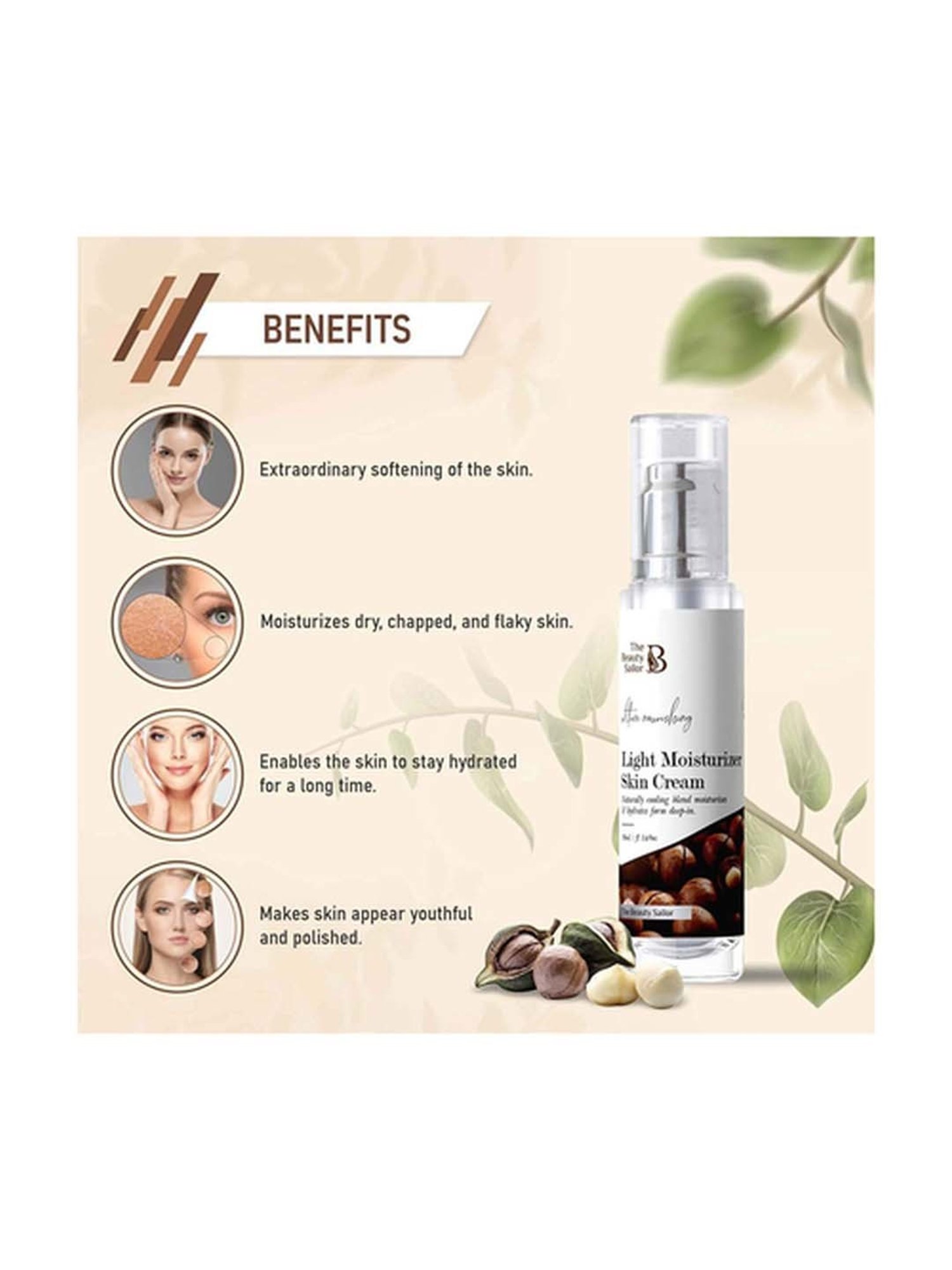 The Beauty Sailor Light Moisturizer Skin Cream Pack of 2 - 100 ml