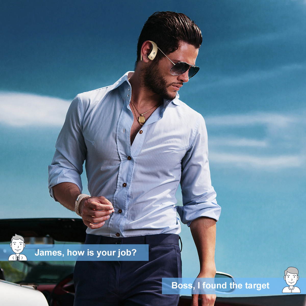 LNKOO Bluetooth Wireless Stereo In Ear Headset Earbuds With Mic - Hands-Free, Touch Sensitive Controls Headphones- Noise Isolation Technology - Silver