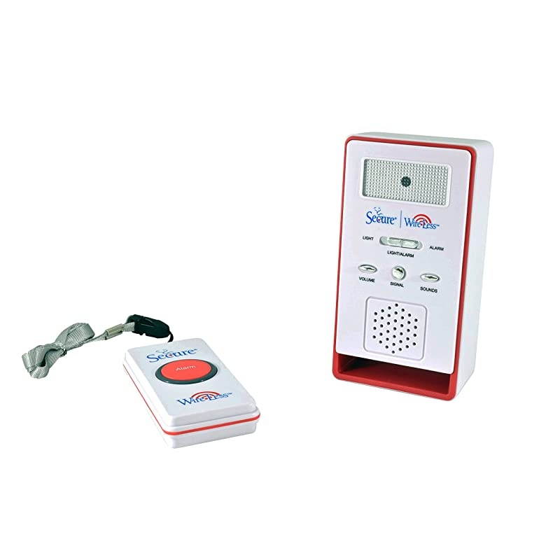 SWCB1 Wireless Remote Nurse Alert System 4 Patient Call Buttons and 1 Caregiver Pager 500+ Ft Range 4 Transmitter Set