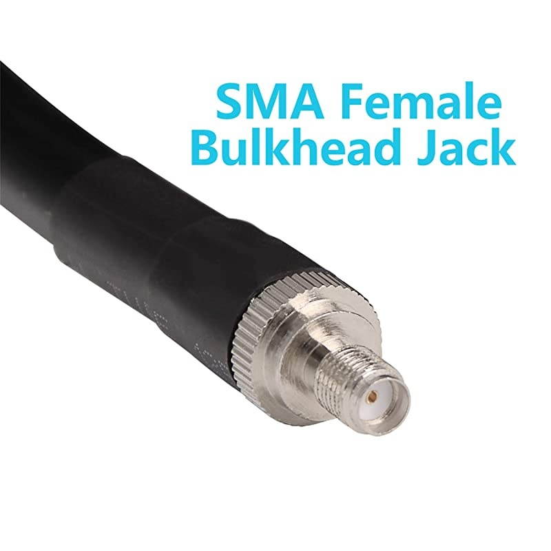 36 ft LowLoss Coaxial Extension Cable 50 Ohm SMA Male to SMA Female Connector  Pure Copper Coax Cables Antenna Lead Extender for 3G4G5GLTEADSBHamGPSWiFiRF Radio Use Not for TV
