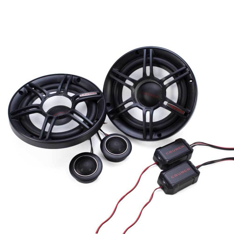 Crunch 300W Full Range 2 Way 4 Ohm Component Car Audio 6.5" Speaker (6 Pairs)