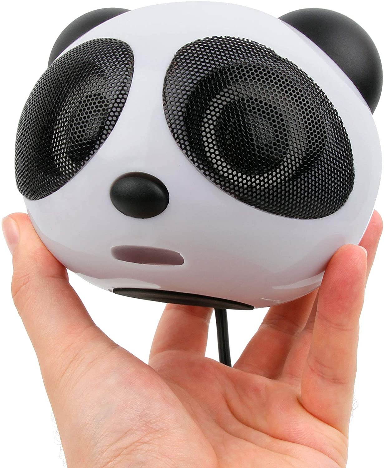 DURAGADGET Portable Black & White Wireless Mini USB Panda Speaker - Compatible with Alienware M17x R3 & Alienware M17x