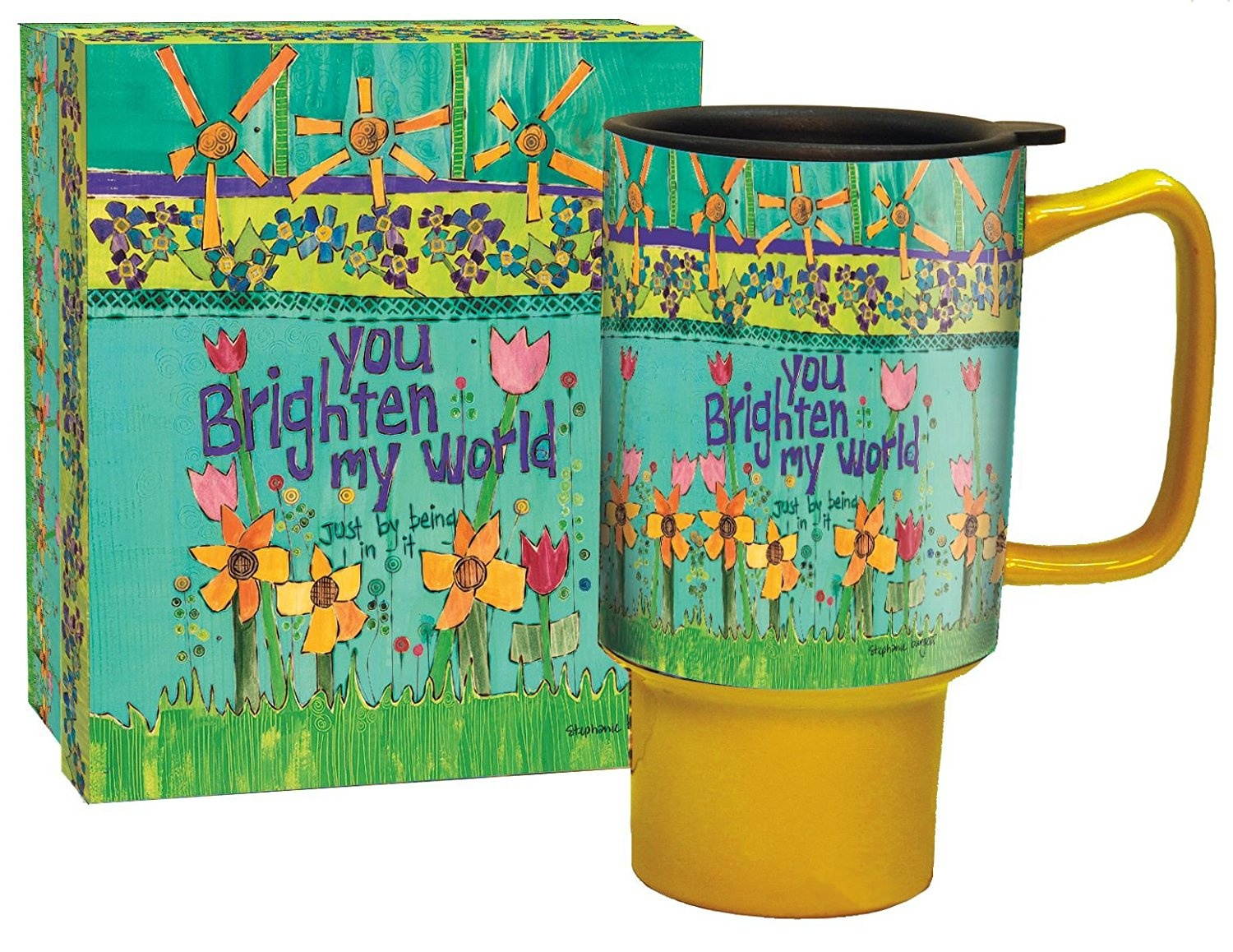 Lang Companies,  Brighten My World Travel Mug by Stephanie Burgess