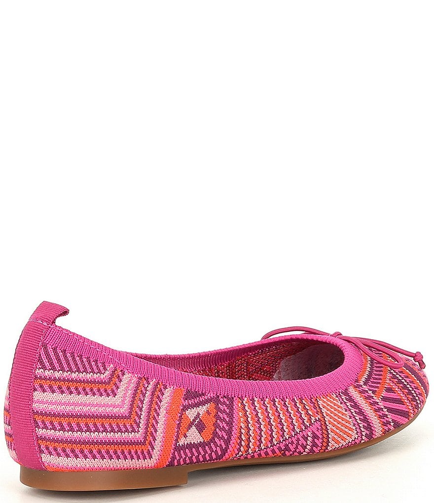 GB Bigg-Starr-A Tribal Print Flyknit Washable Ballet Flats