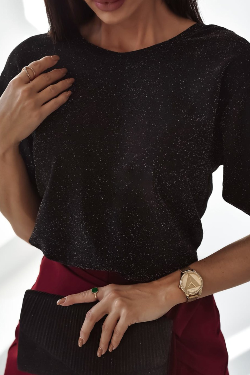 Red Cheetah Print Casual Short Sleeve Crew Neck T Shirt