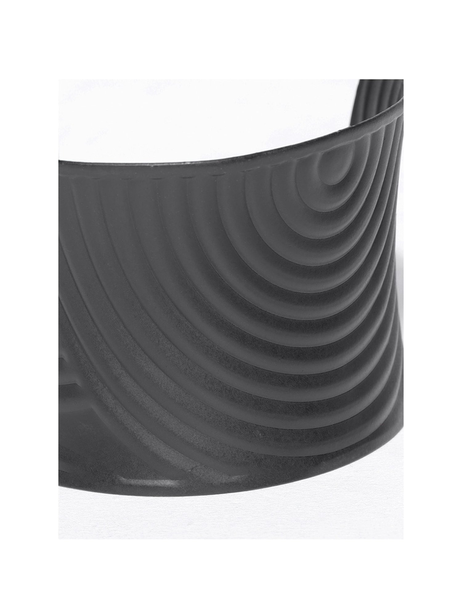 Prita Black Alloy Cuff Bracelet