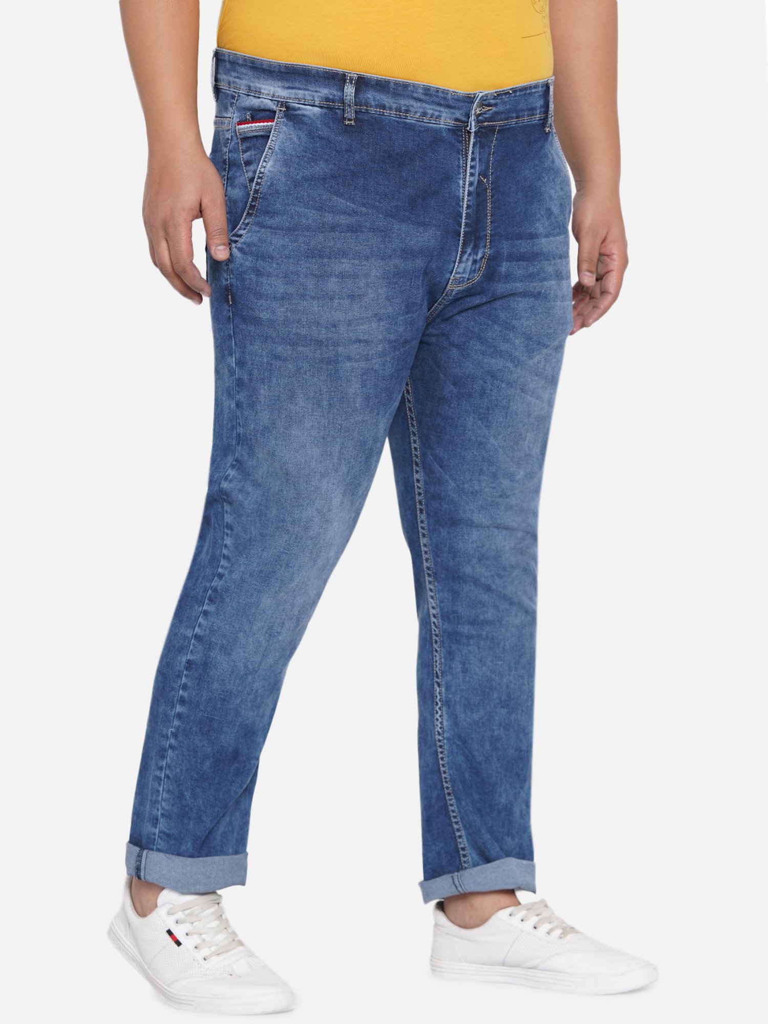 John Pride Blue Cotton Plus Size Jeans