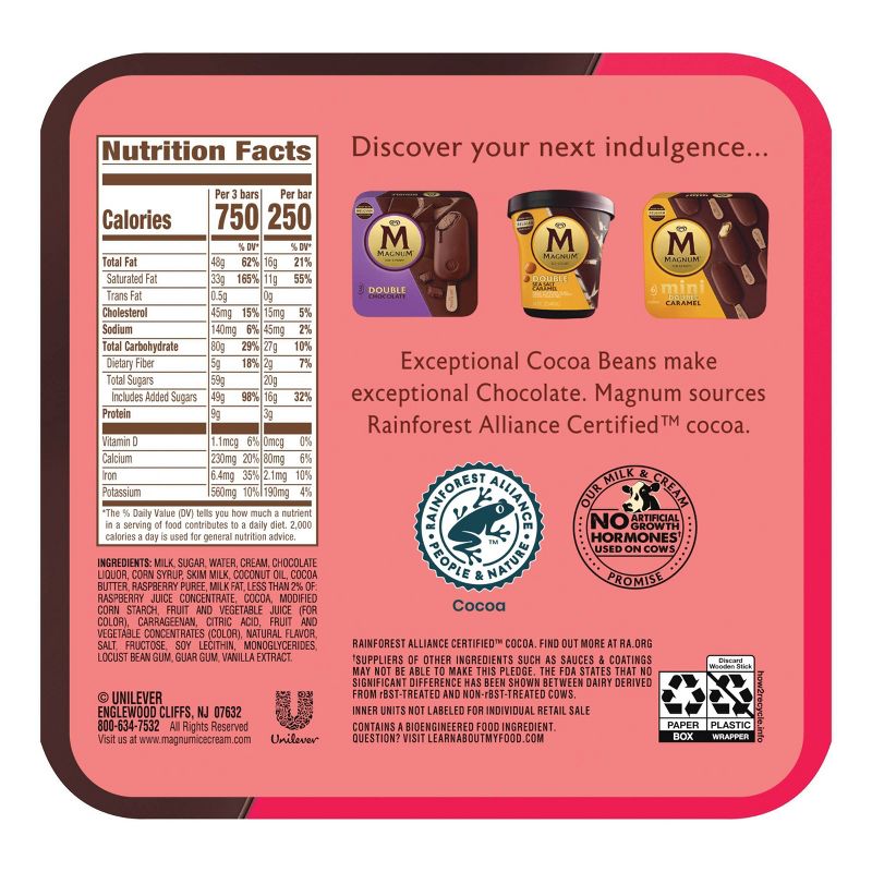 Magnum Double Raspberry Ice Cream Bars - 3ct