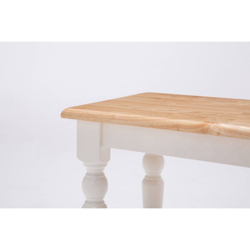 Farmhouse Dining Bench Wood/White/Natural - Boraam