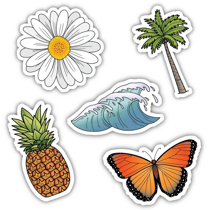 Big Moods Sunny Vibes VSCO Aesthetic Sticker Pack 5pc