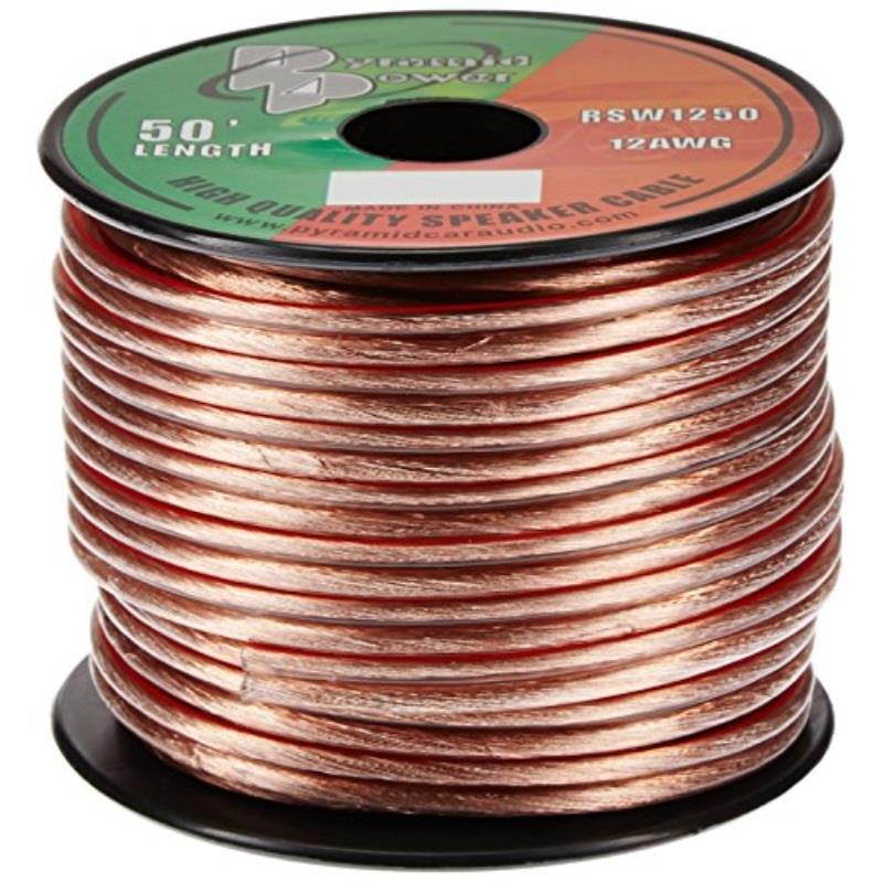 pyramid rsw1250 12gauge 50foot spool of highquality speaker zip wire colors may vary