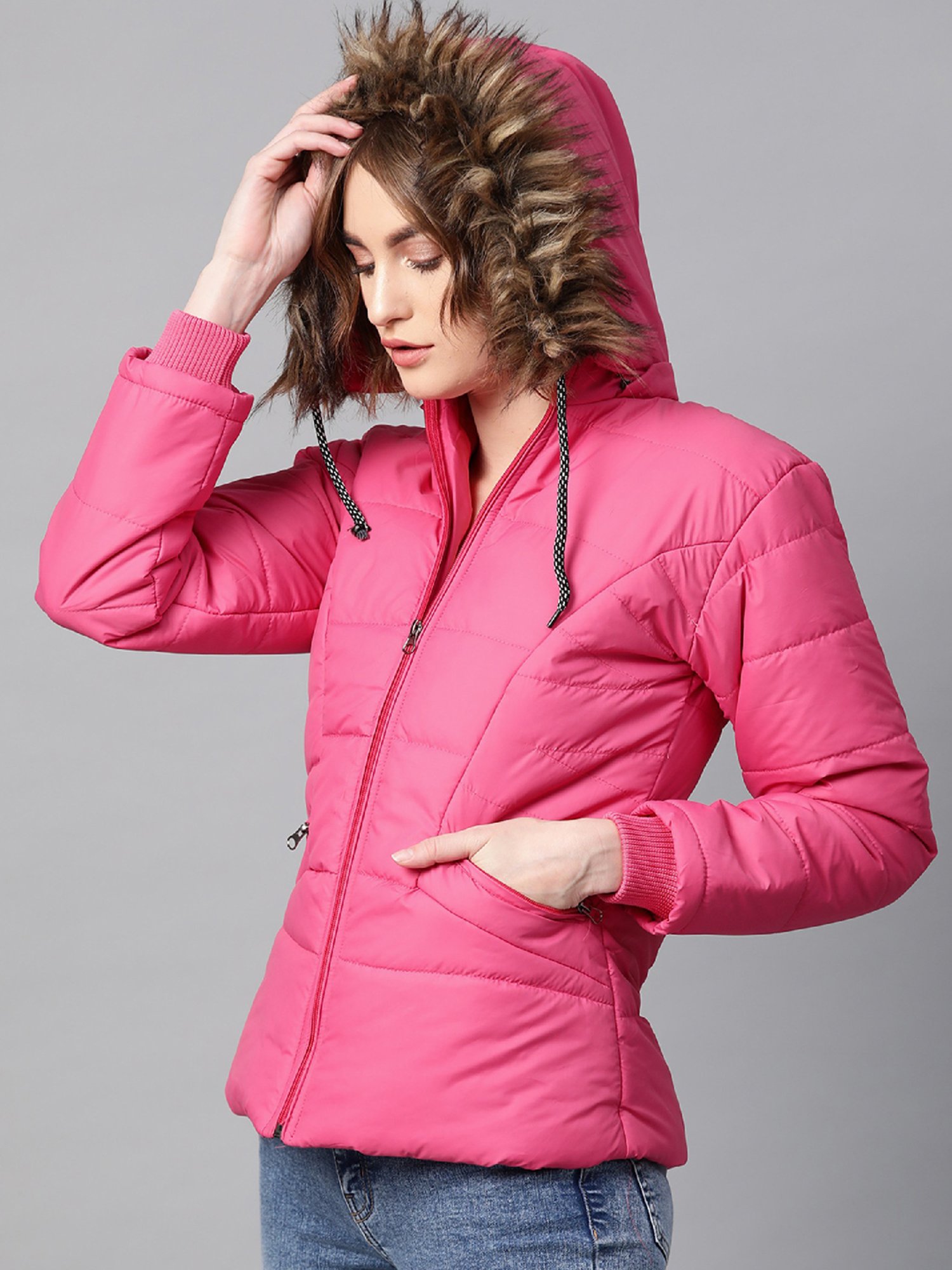 VOXATI Pink Regular Fit Jacket