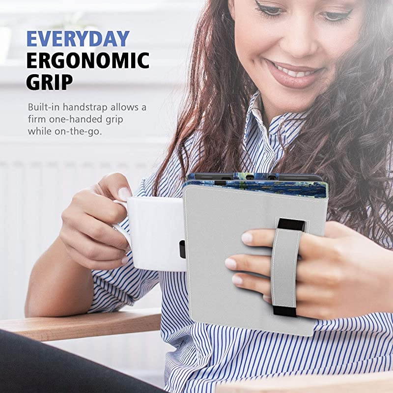 Case Fits Kindle Fire 7 Tablet (9th Generation, 2019 Release), Premium PU Leather Slim Folding Stand Shell Multiple Viewing Angles Cover with Auto Wake/Sleep - Starry Night