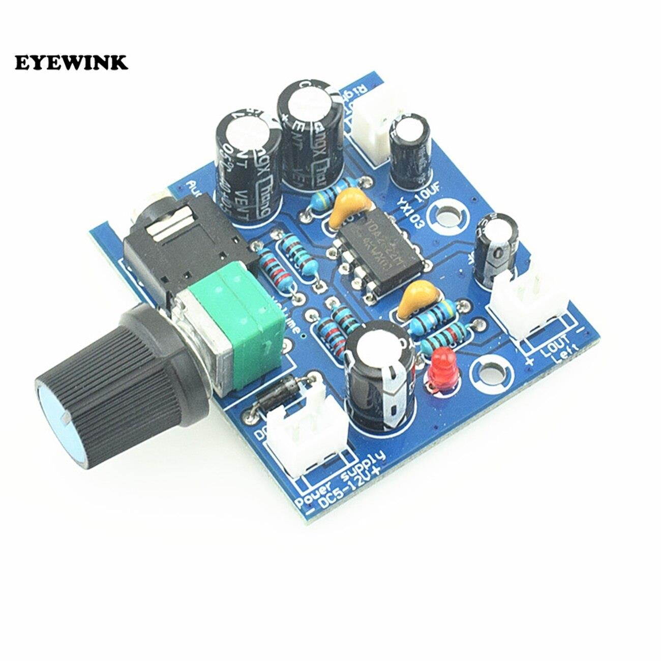 YX103TDA2822 single power supply 5V-12V dual channel low power adjustable volume power amplifier board audio module