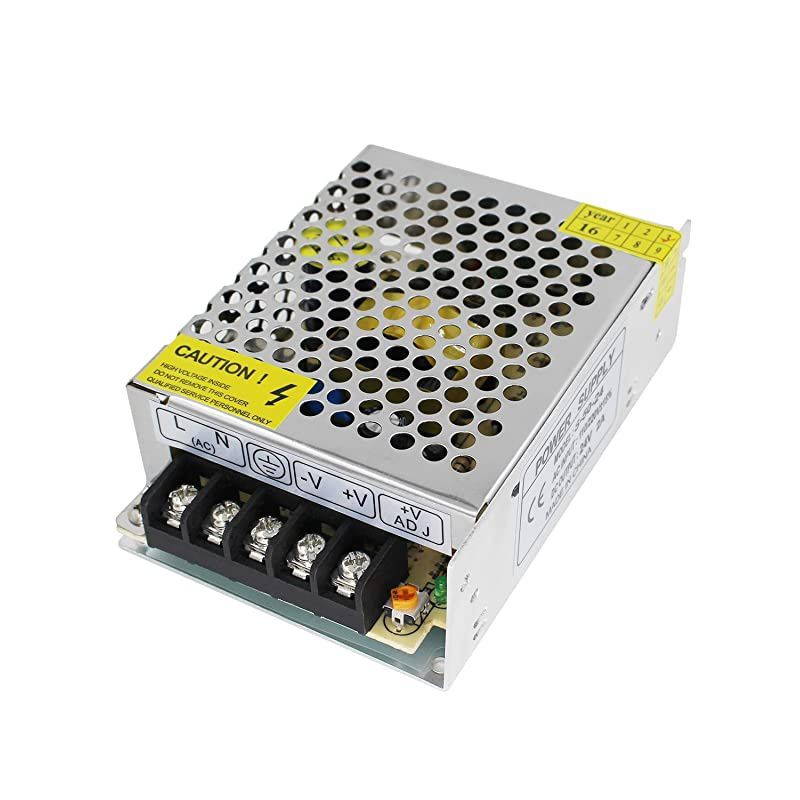 110V/220V AC to DC 24V 2A 48W Switch Power Supply Driver,Power Transformer for CCTV Camera/Security System/LED Strip Light/Radio/Computer Project(24V 2A)