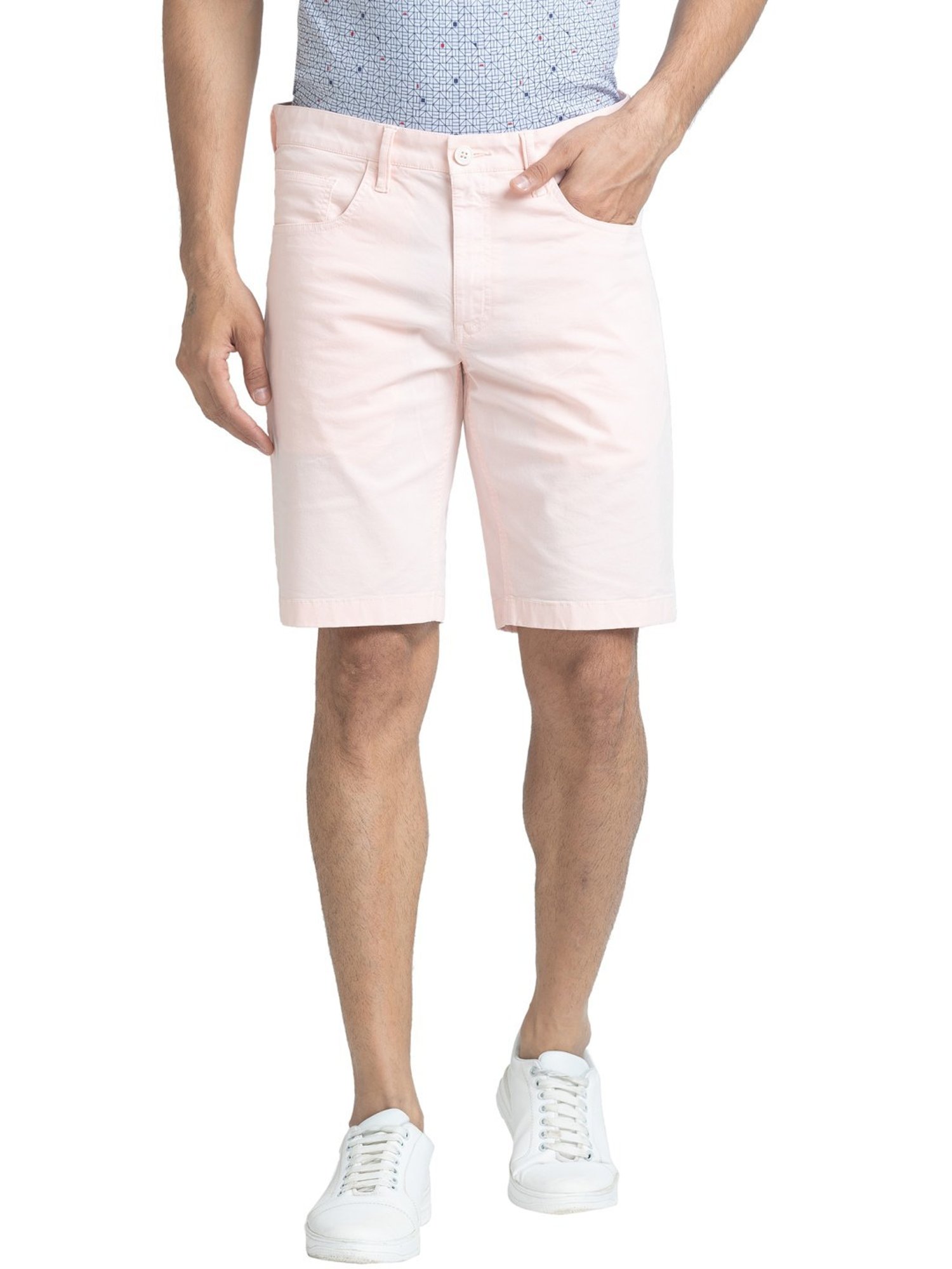 Parx Pink Regular Fit Shorts