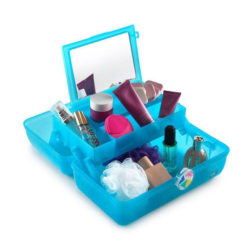 Caboodles On The Go Girl Makeup Bag - Turquoise over Sky Blue