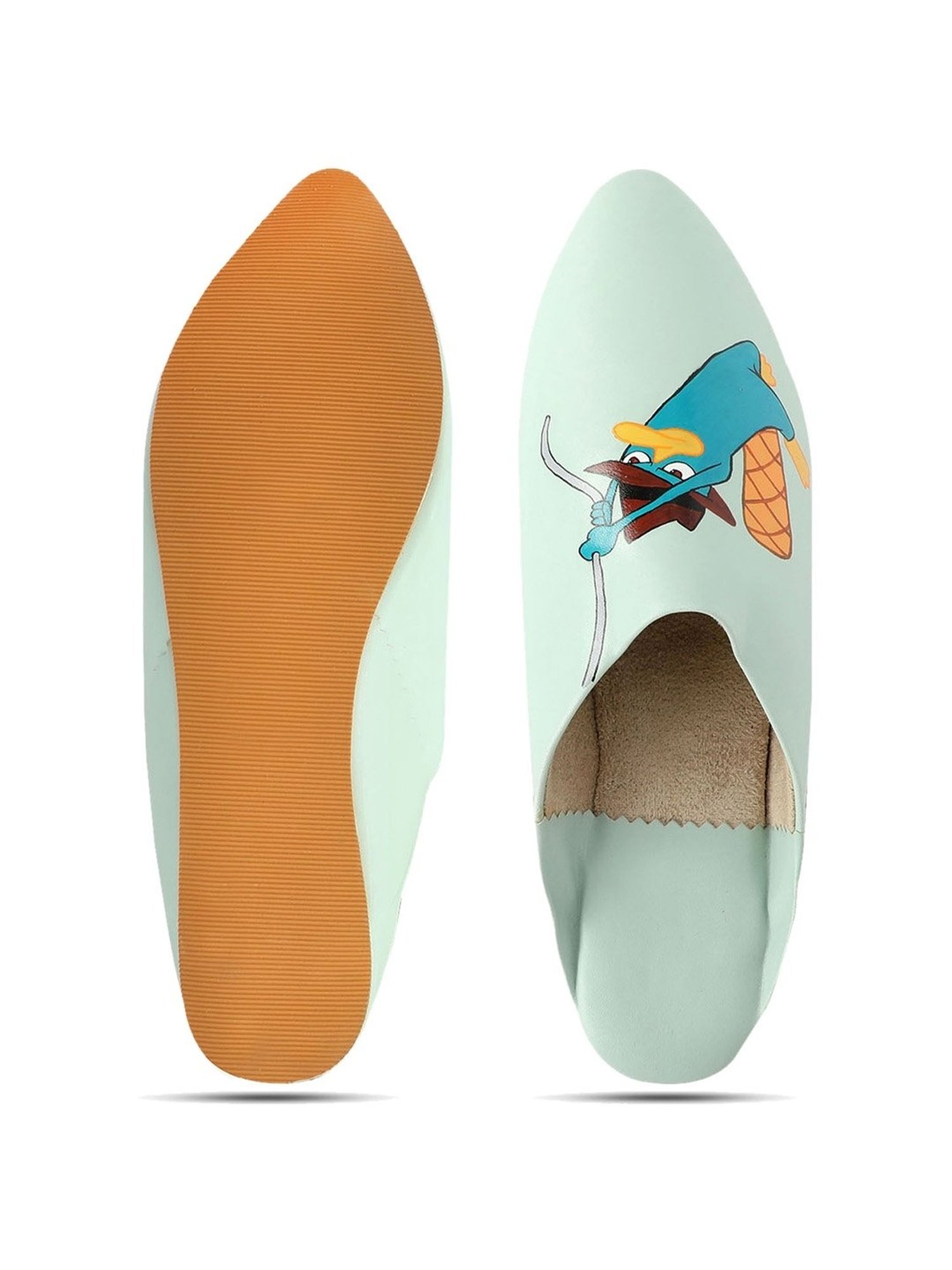 NR by Nidhi Rathi Women's Green Mule Shoes