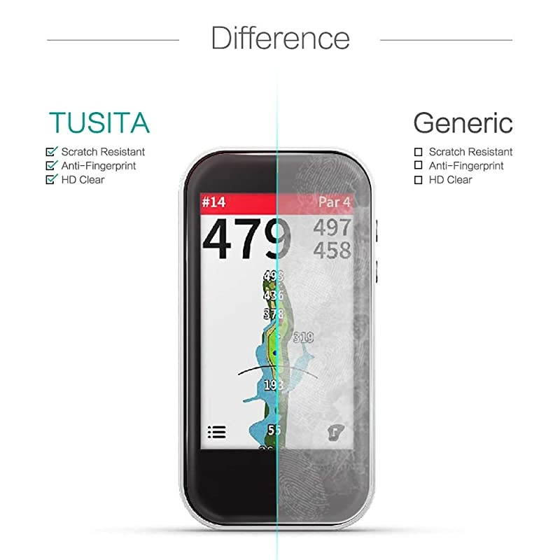 2PACK  Tempered Glass Screen Protector Bundle Compatible with Garmin Approach G80 HD Clarity Protective Film Handheld Golf GPS Accessories