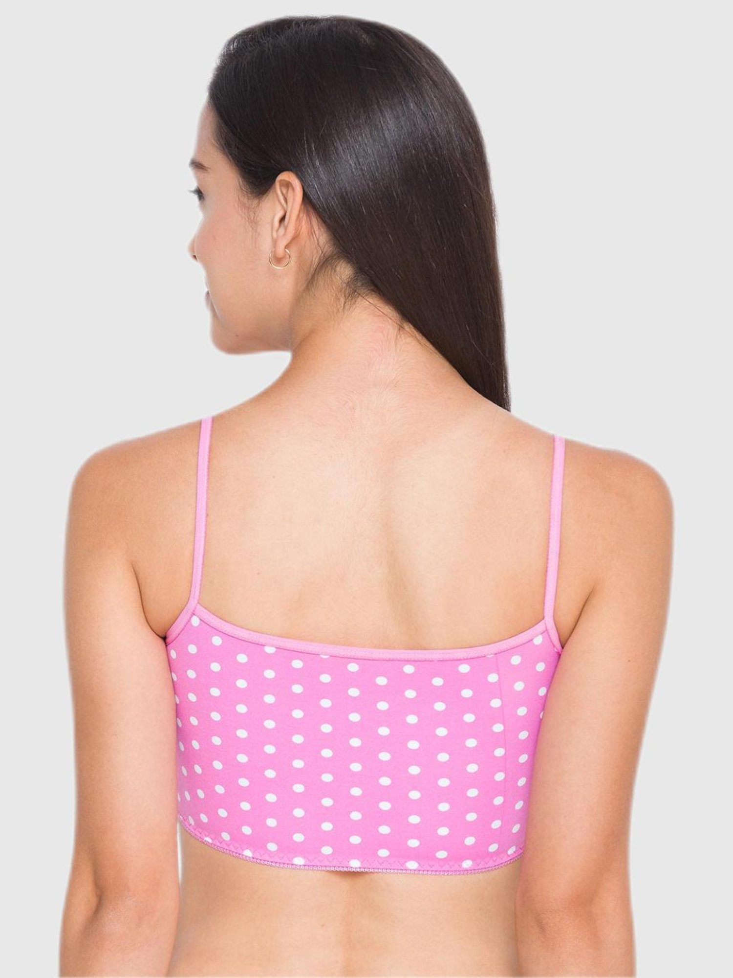Candyskin Magenta Polka Dot Print Non Padded Bra