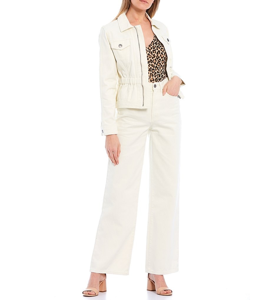 Sundown by Splendid Coordinating Joey Acid Wash Zip Front Hoodie