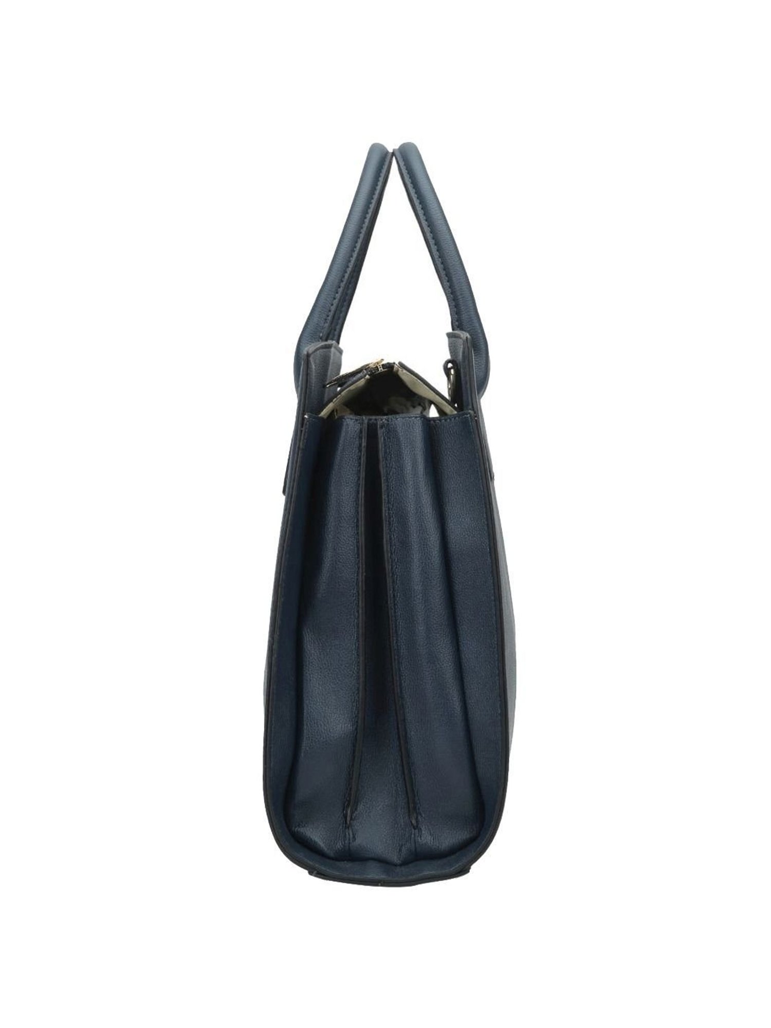 Lavie Navy Solid Large Handbag