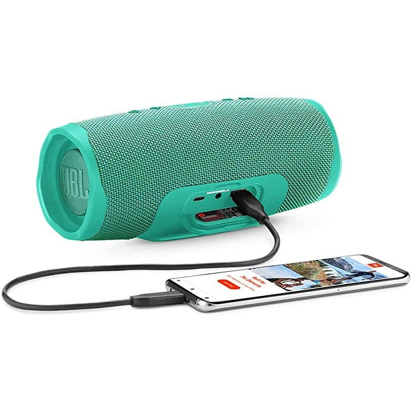 Charge 4 Waterproof Portable Bluetooth Speaker Teal Renewed