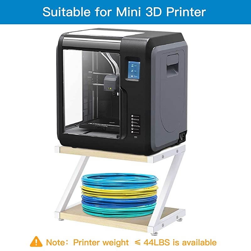 Desktop Stand for Printer Desktop Shelf with Anti Skid Pads for Space Organizer as Storage Shelf Book Shelf Double Tier Tray with Hardware Steel for Mini 3D Printer by