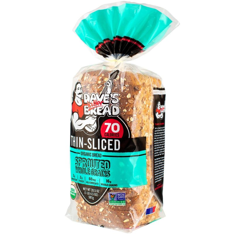 Dave's Killer Bread Sprouted Whole Grains Thin Sliced Bread - 20.5oz