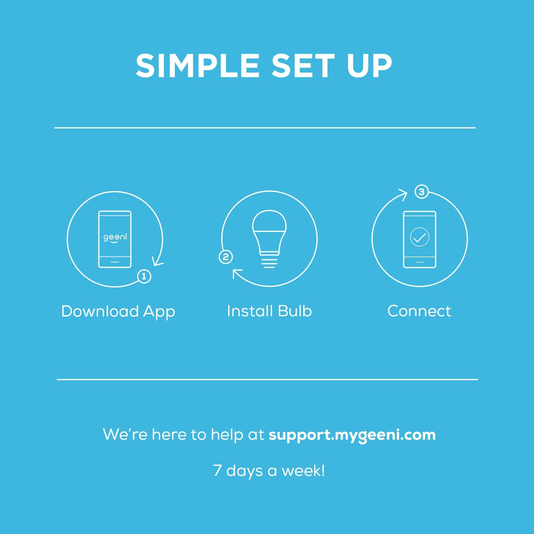 Smart Light Bulbs, Alexa Light Bulb, Smart Bulbs that Work with Alexa & Google Assistant, WiFi Light Bulbs A19 Daylight (5000K) No Hub Required, 800LM 60W Equivalent High CRI>90, 2 Pack