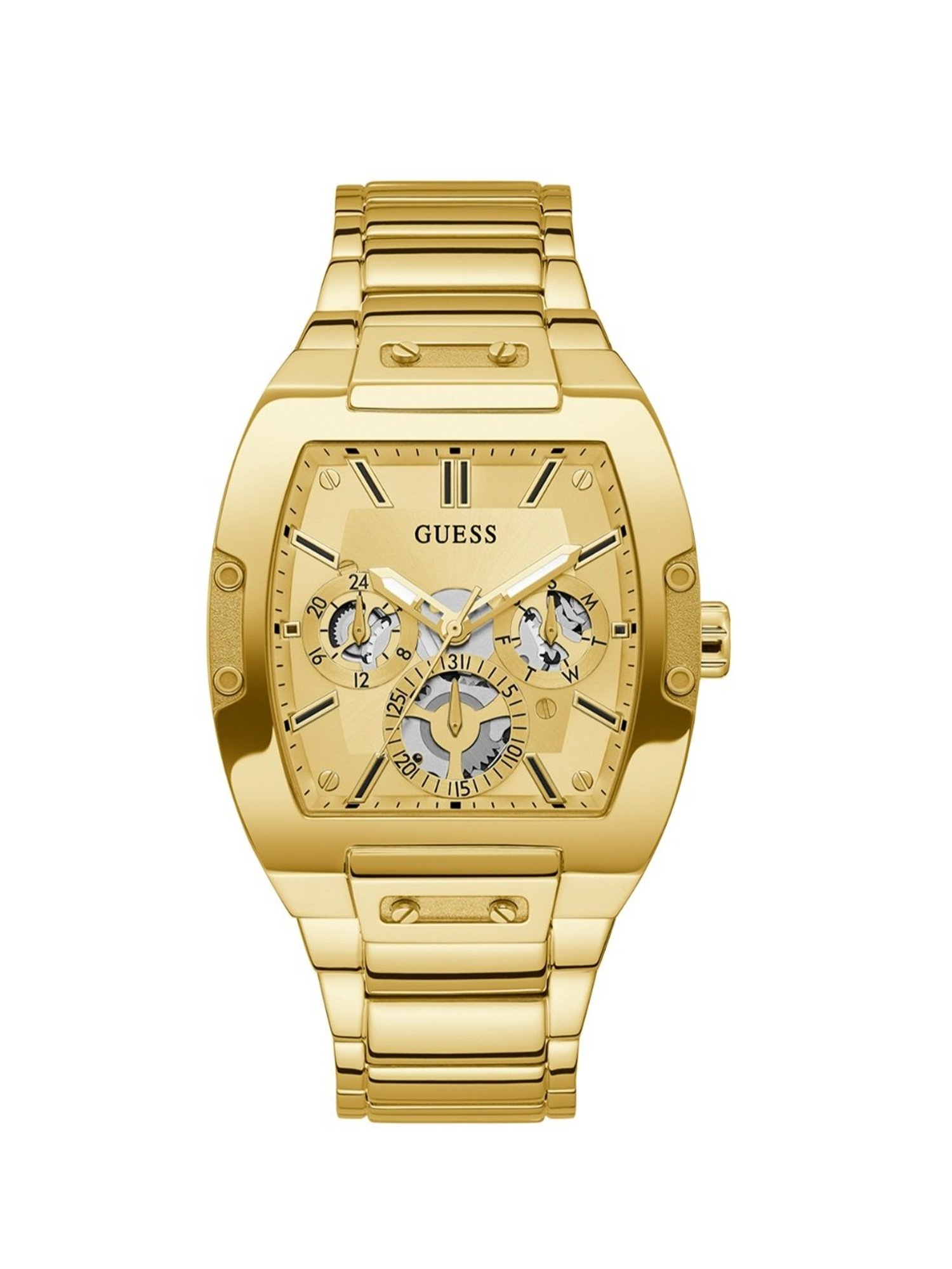 GUESS PHOENIX Men Rectangle Gold Tone Dial Analog Watch - GW0456G2