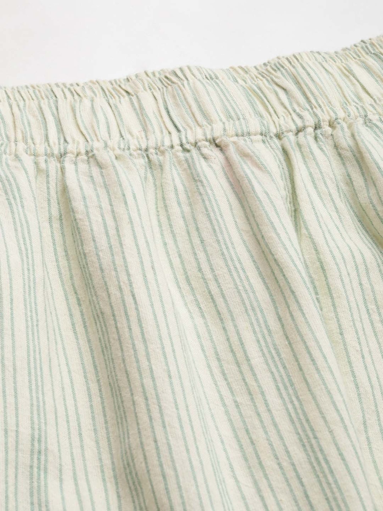 Clt.s Green & White Cotton Embroidered Kurta Pyjama Set