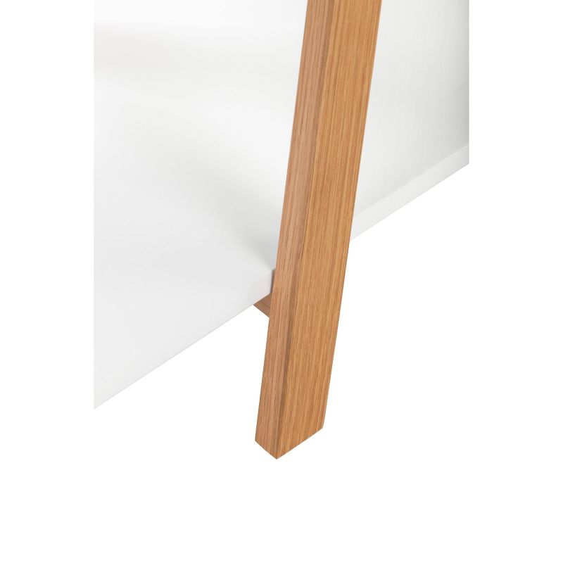 66.33" Abacus Ladder Bookshelf Oak and White - Universal Expert