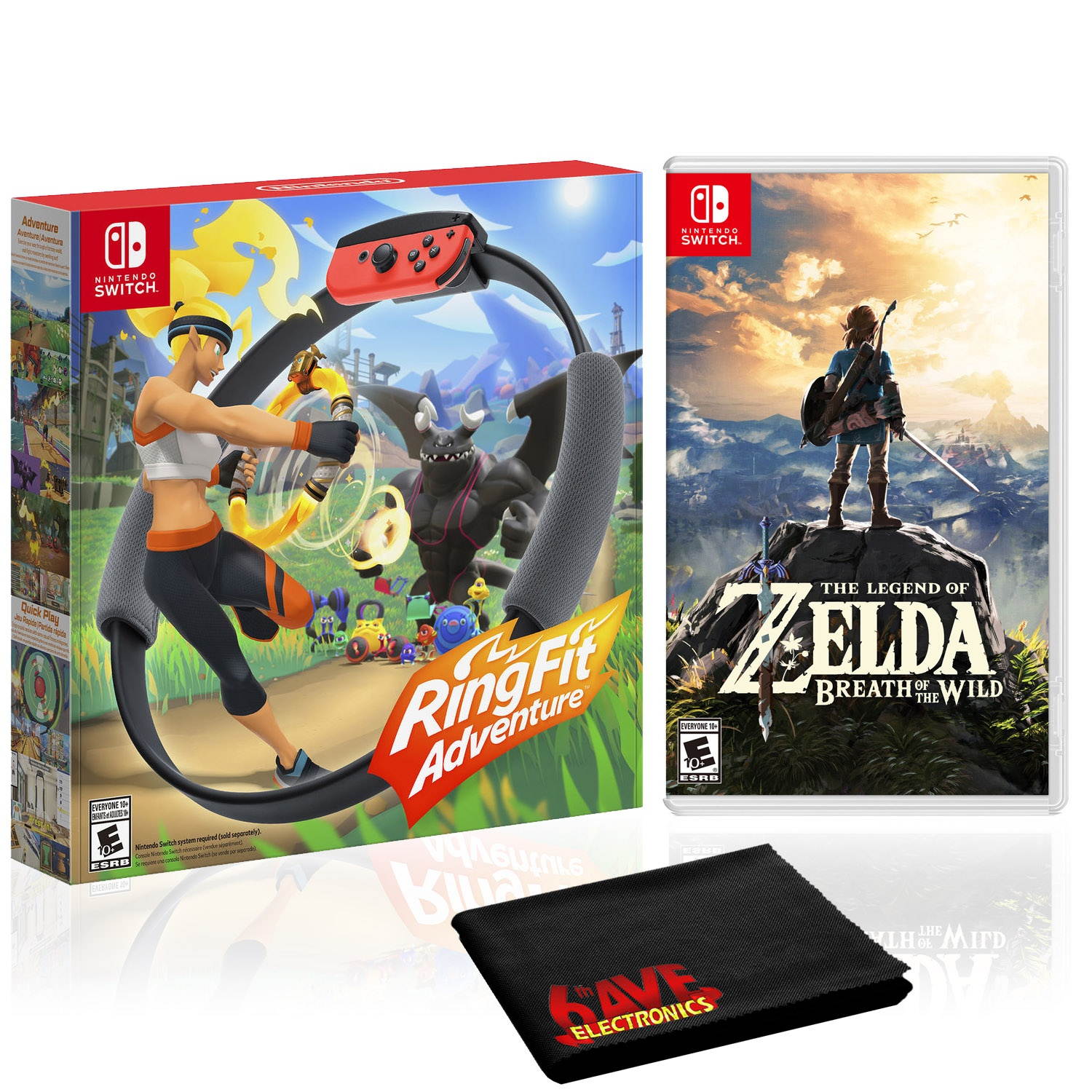 RingFit Adventure + The Legend of Zelda: Breath of the Wild  - 2 Game Bundle - Nintendo Switch
