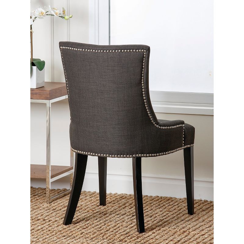 Maggie Fabric Nailhead Trim Dining Chair Gray - Abbyson Living