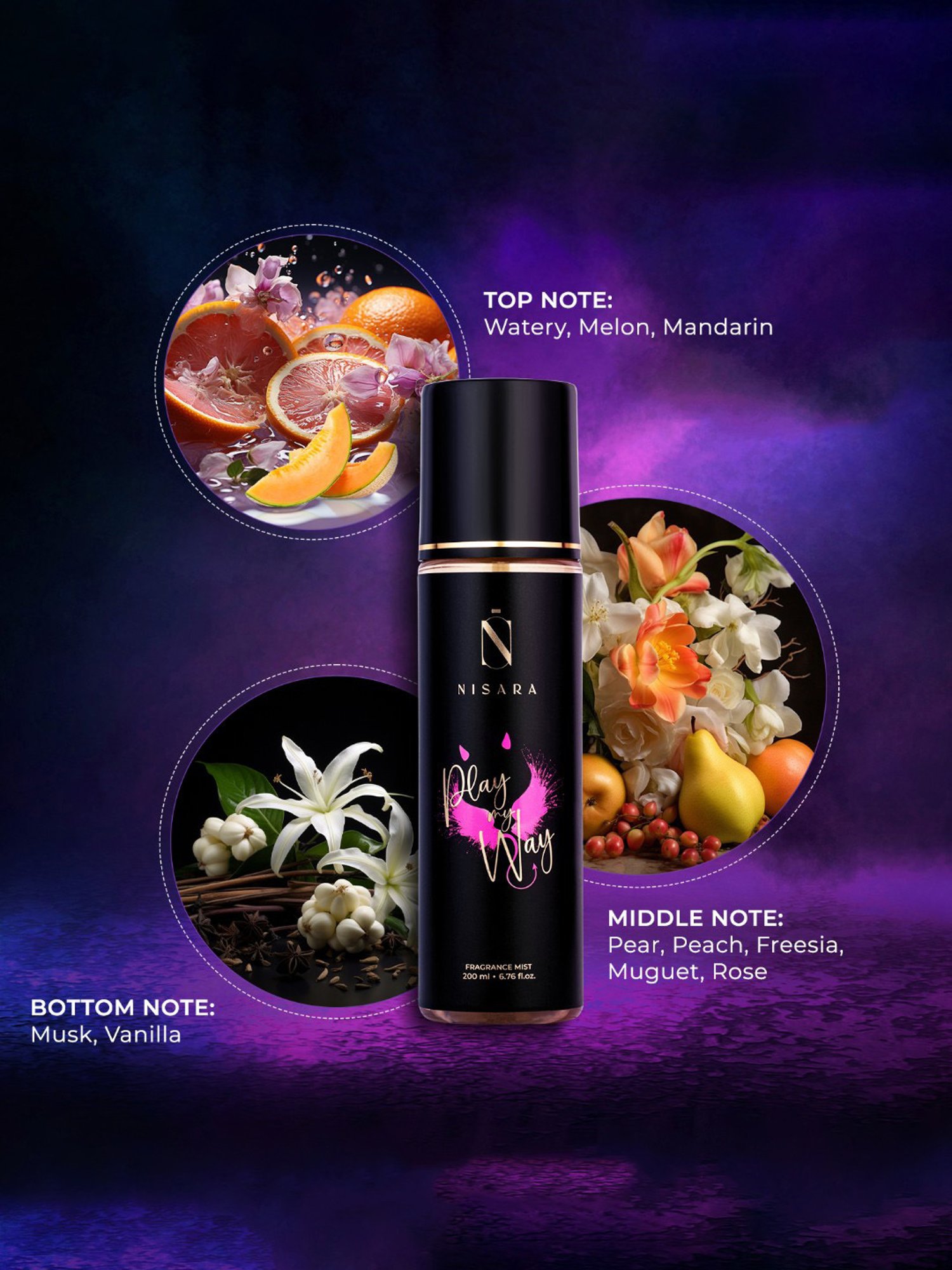 NISARA Play My Way Body Mist for Women&iquest;- 200 ml