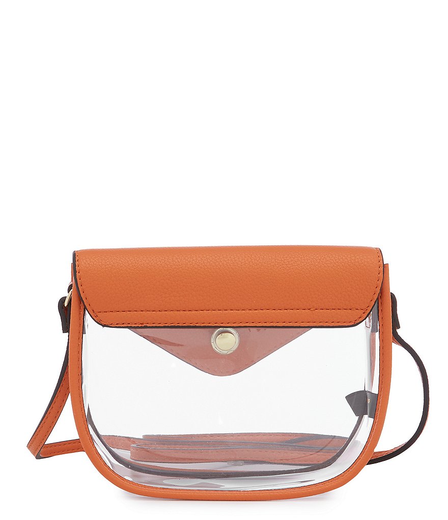 Kate Landry Saddle Clear Stadium Crossbody Bag